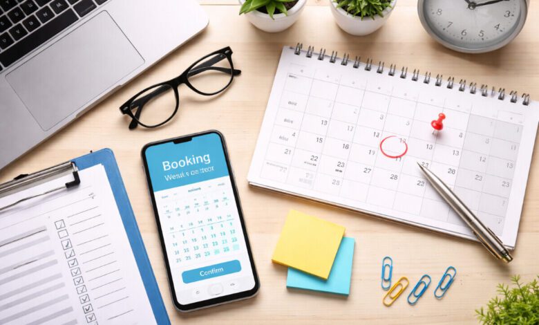 واجهة تنظيم وحجز المواعيد في موقع عمل محلي باستخدام ووردبريس