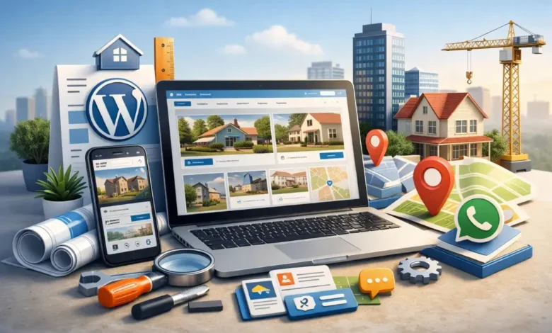 قالب ووردبريس لمواقع العقارات يعرض عقارات على موقع احترافي مع تصميم متجاوب