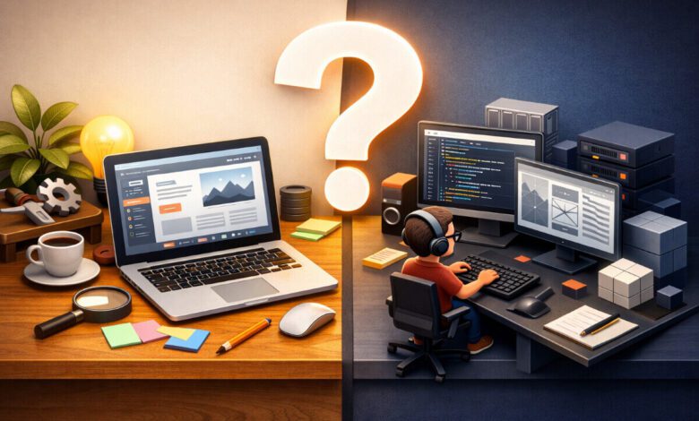 هل يمكن إنشاء موقع شركة بدون مبرمج أم تحتاج دعم تقني