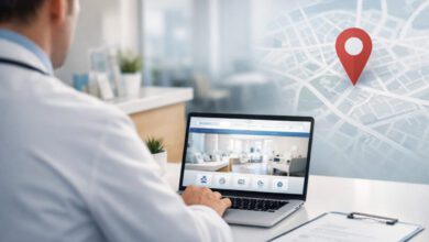 تصميم موقع عيادة طبية منظم يدعم الظهور المحلي