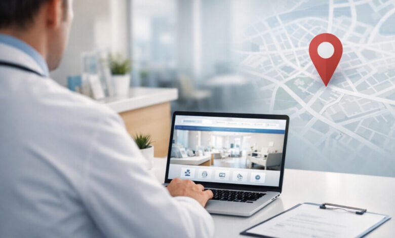 تصميم موقع عيادة طبية منظم يدعم الظهور المحلي