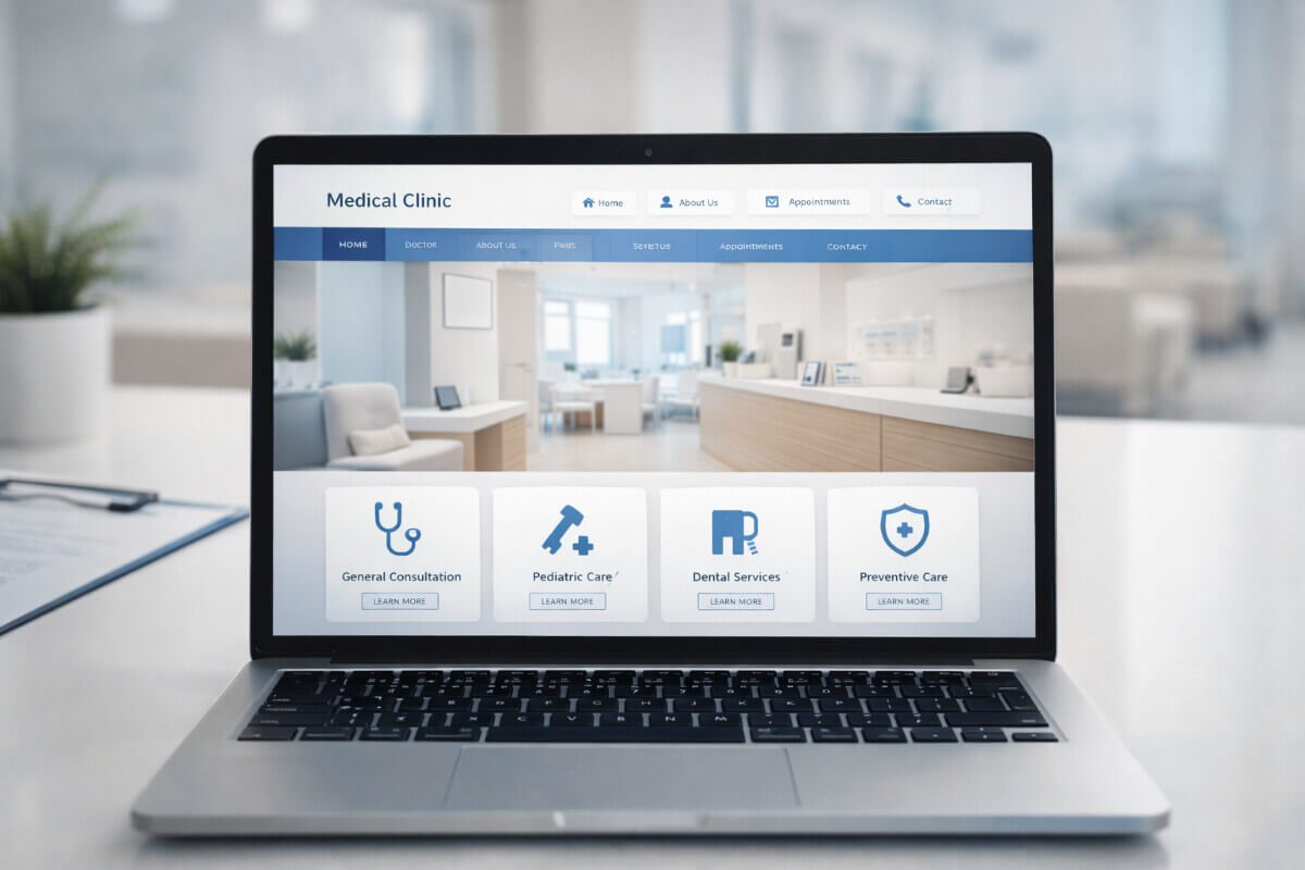 بنية موقع عيادة طبية منظمة تدعم الظهور المحلي