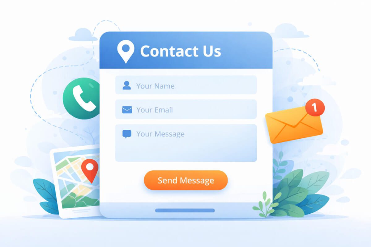 تصميم جذاب وسهل الاستخدام لصفحة اتصل بنا مع أزرار CTA واضحة