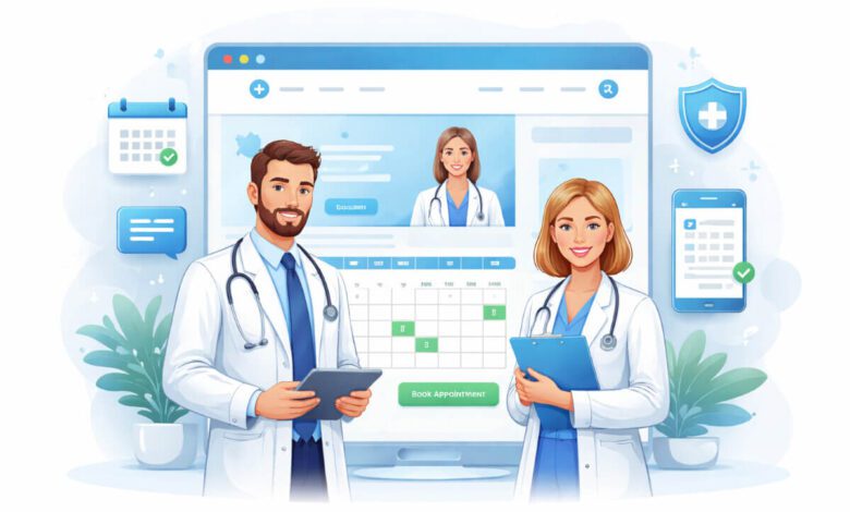 تصميم موقع عيادة طبية احترافي مع نظام حجز مواعيد منظم