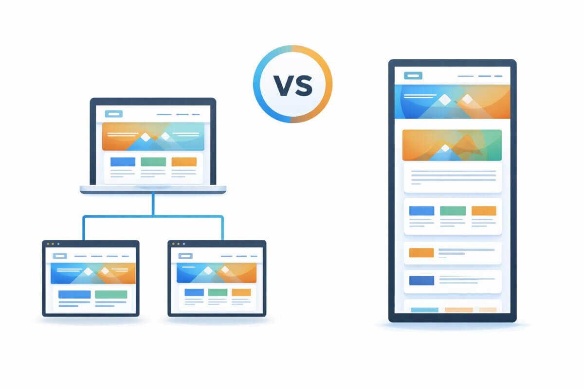 توضيح الفرق بين تنظيم موقع متعدد الصفحات وصفحة واحدة