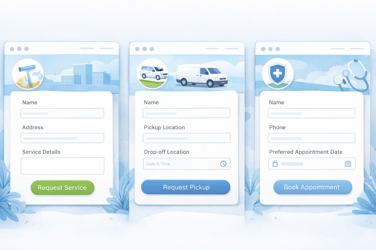 نماذج تواصل مختلفة تناسب شركات التنظيف والنقل والعيادات
