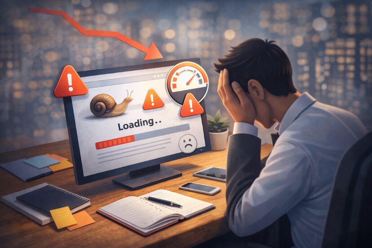 مشكلة بطء موقع شركة وتأثيرها على تجربة المستخدم والأداء