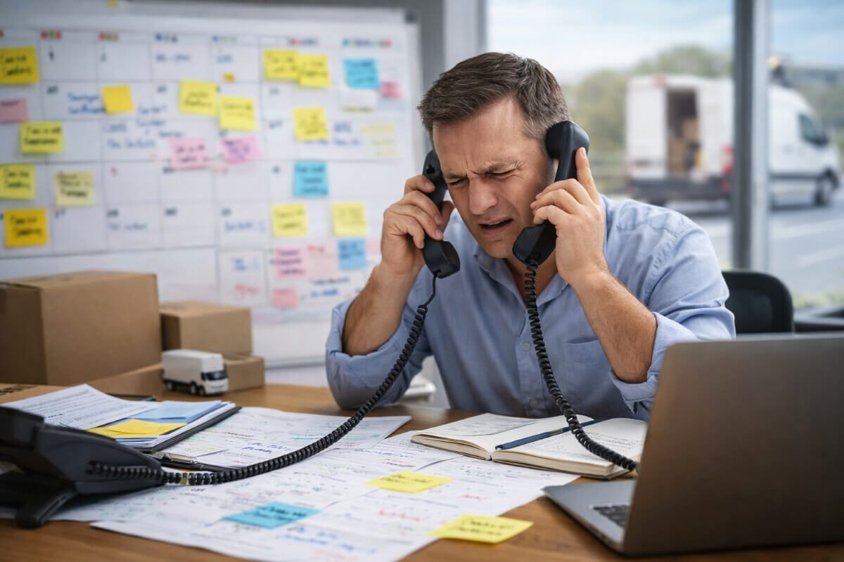 ضغط المكالمات وتنظيم الطلبات في شركة نقل