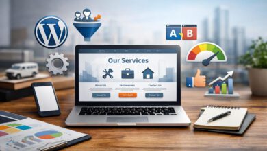 تصميم موقع شركة خدمات باستخدام قالب ووردبريس احترافي