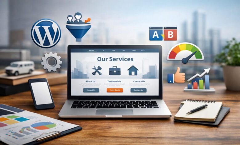 تصميم موقع شركة خدمات باستخدام قالب ووردبريس احترافي