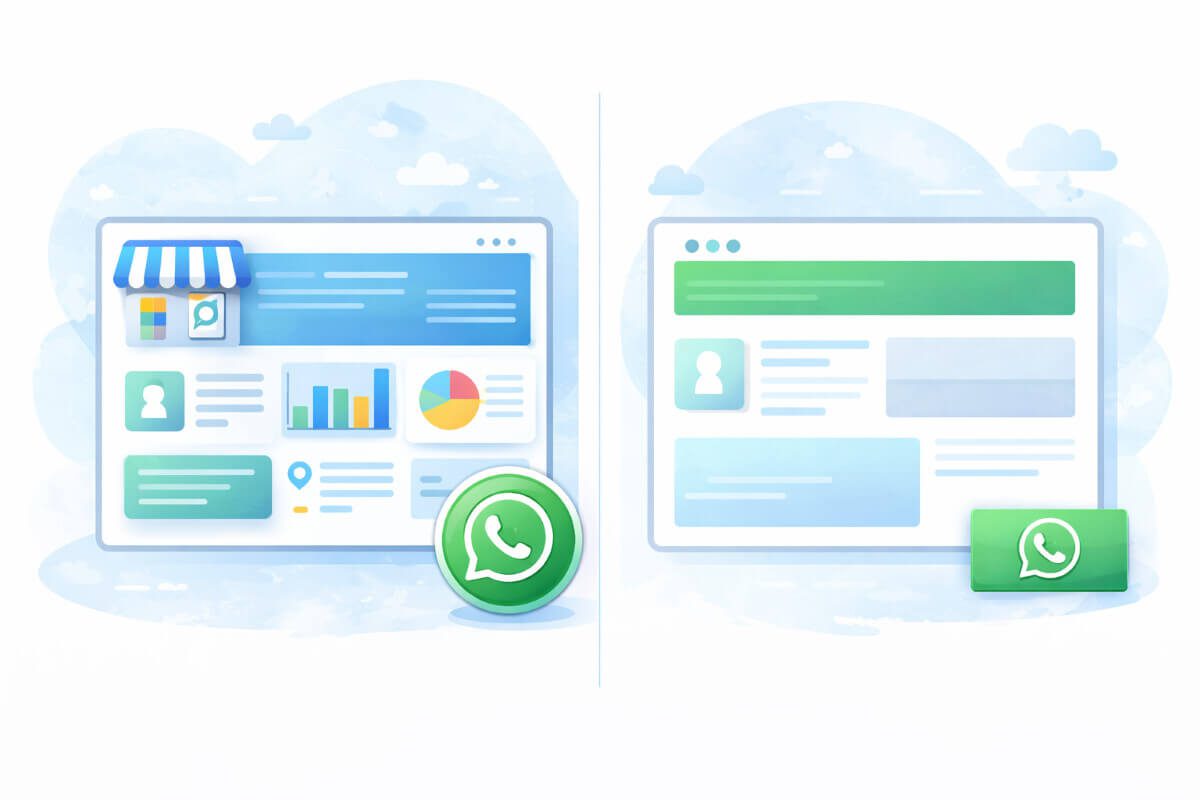 الفرق بين زر واتساب احترافي وزر واتساب عشوائي داخل موقع شركة